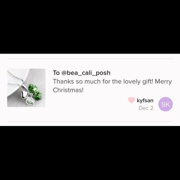 (last 1)✨Green Four Heart Clover necklace with crystal elements- length 16in - Picture 3 of 8